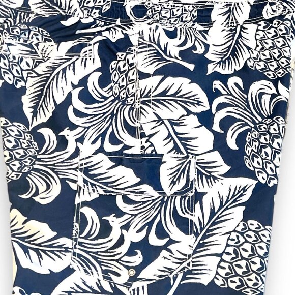 Mens Swim Trunks Size 2XL Blue Pineapple Tropical Coconut Boy Travel Beach Swim - Picture 9 of 16